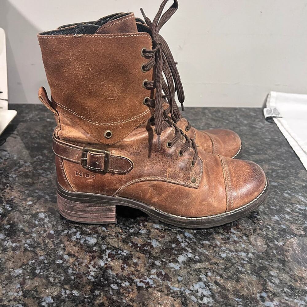 Taos Crave Women's 8 8.5 EU 39 Lace-Up Combat Boots Moto Gorpcore Leather